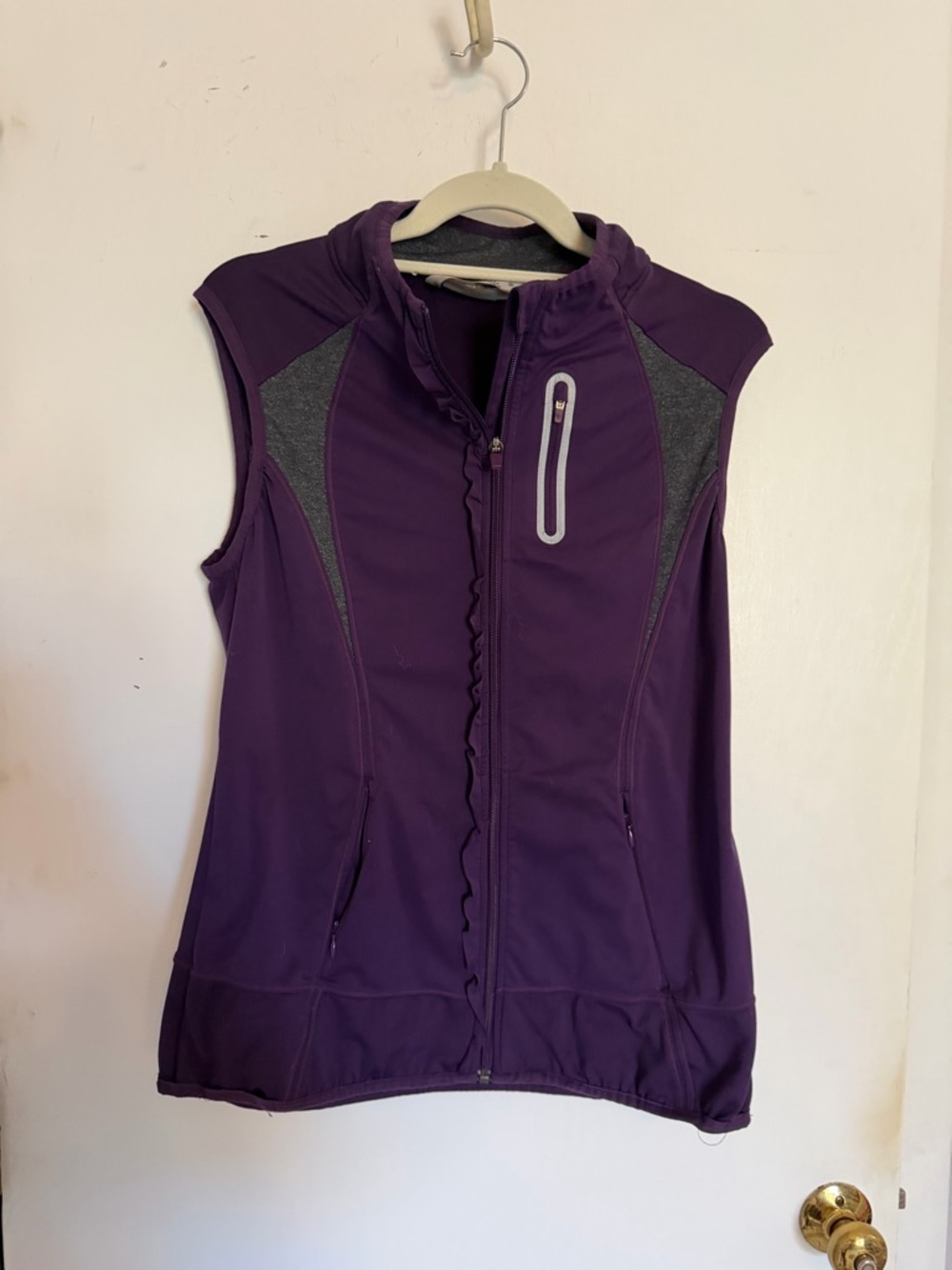 Athleta Purple Active Zip Front Vest | Large